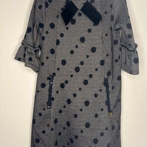 Deux par Deux Black and velvet girls dress